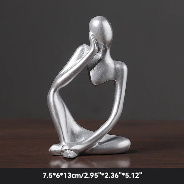 Sand Color The Thinker Abstract Statues Sculptures