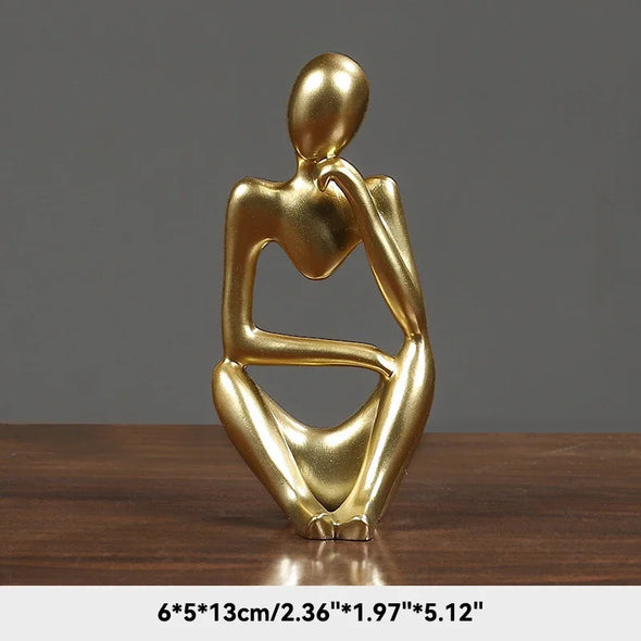 Sand Color The Thinker Abstract Statues Sculptures