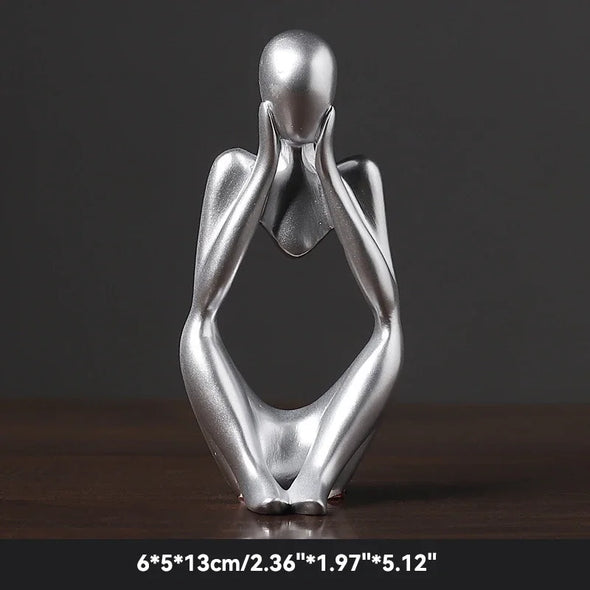 Sand Color The Thinker Abstract Statues Sculptures