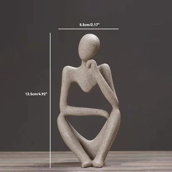 Sand Color The Thinker Abstract Statues Sculptures