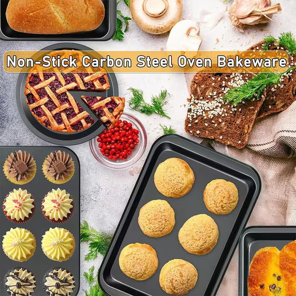 Carbon Steel Cake Pan For Uniform Heat High Strength Bakeware Set