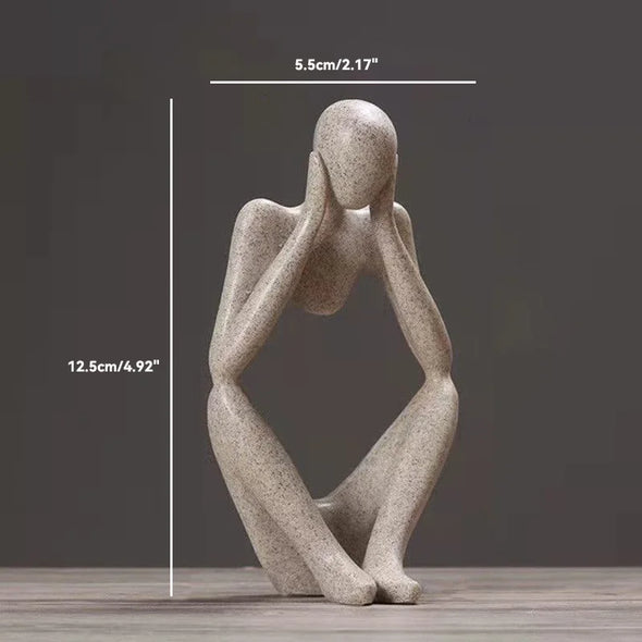 Sand Color The Thinker Abstract Statues Sculptures