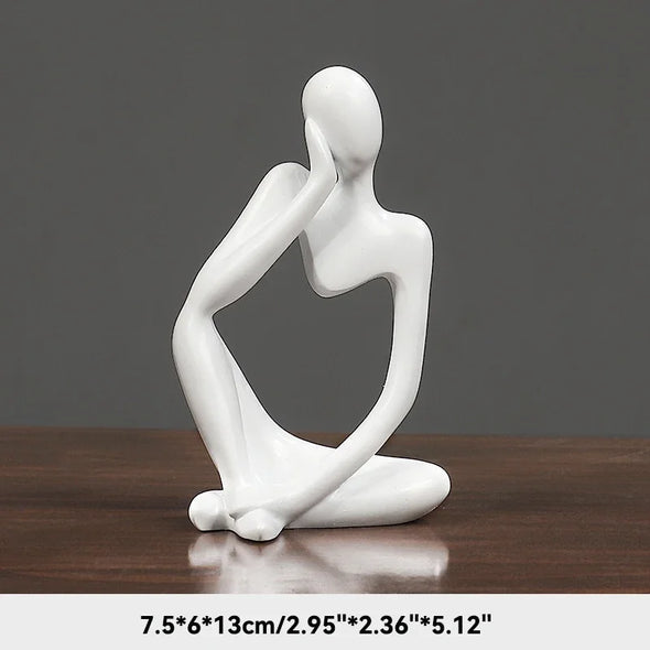 Sand Color The Thinker Abstract Statues Sculptures