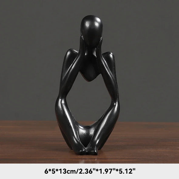 Sand Color The Thinker Abstract Statues Sculptures