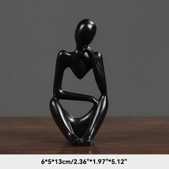 Sand Color The Thinker Abstract Statues Sculptures