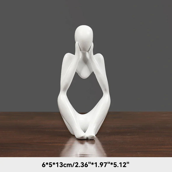 Sand Color The Thinker Abstract Statues Sculptures